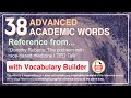 38 Advanced Academic Words Ref from 