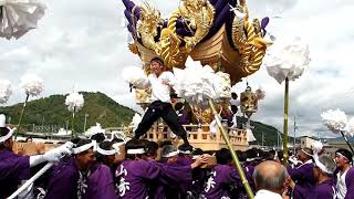 2018姫路秋祭り、JR福崎駅前の屋台練り