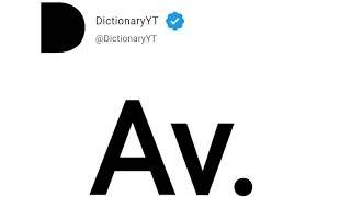 Av. Meaning in English