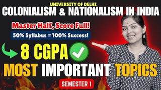 Colonialism \u0026 Nationalism In India Most Important Topics | SEM 1 BA HONS POL.S | STUDYSHIP