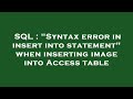 SQL :