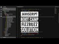 Javascript boot camp - FizzBuzz solution