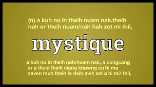 mystique meaning in English Ngawn