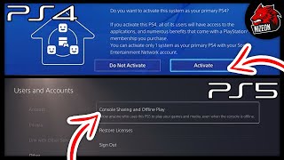 How To Activate Your PS5/PS4 Account As Primary (ENABLE GAME SHARING & UNLOCK GAMES!)