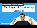 The 3 type of Accounting Changes:  Principle, Estimates and Errors. www.farhatlectures.com/courses