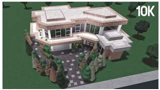 Roblox | Bloxburg: 10k Modern Aesthetic Mansion Speedbuild