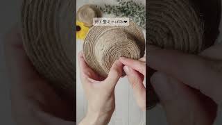 夏っぽミニ麦わら帽子の作り方👒🌻　#100均diy #100均 #おうちフォト #ハンドメイド