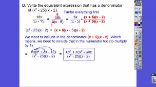 Module 9 Review of Rational Expressions and Equations