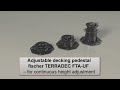 fischer terrace accessories terradec adjustable decking pedestals fta uf