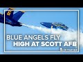 Blue Angels arrive ahead of Scott Air Force Base Airshow