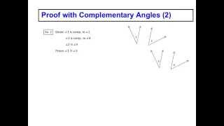 Proof with Complementary Angles (2) (lesson 2.4)