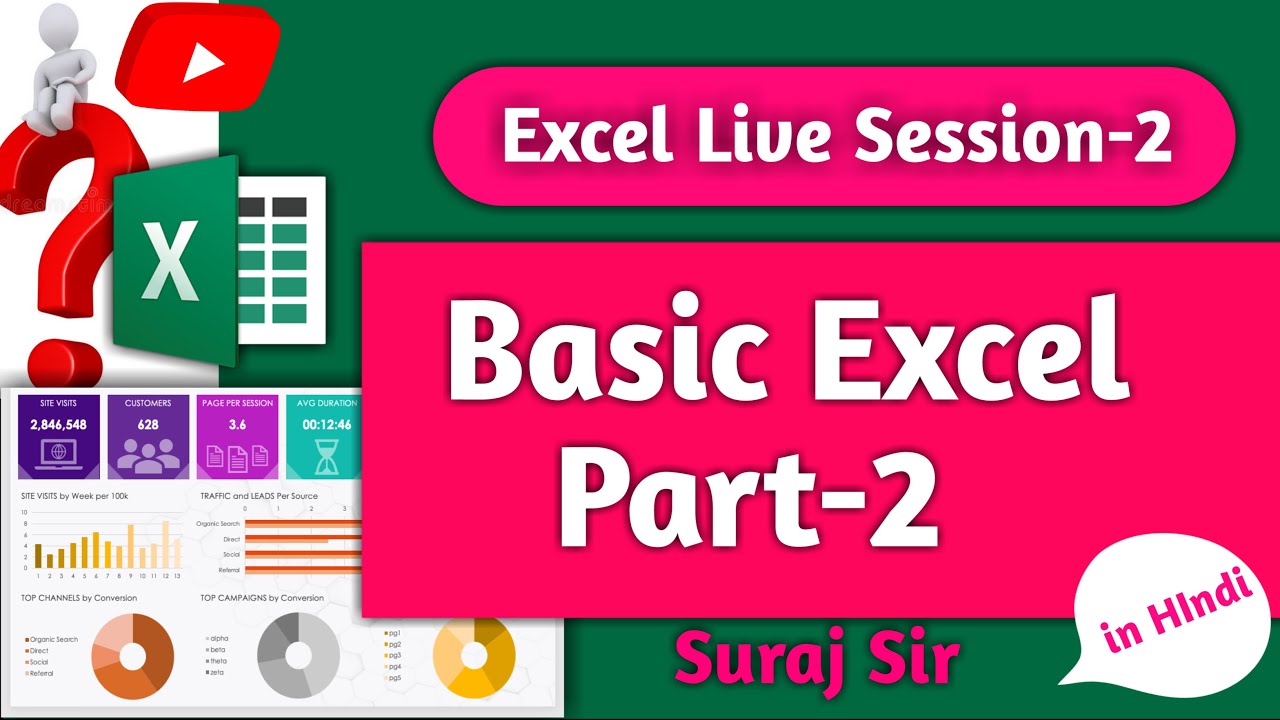 Basic Excel Part-2 |full Excel Course In Hindi|Excel Tutorial For ...