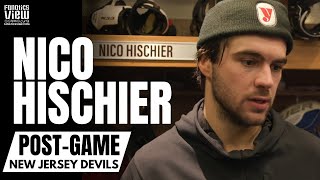 Nico Hischier Responds to Matthew Tkachuk Hit, Panthers/Devils Scrum: \