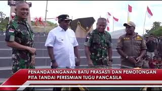 Peresmian Tugu Pancasila di Distrik Waris Kab Keerom Papua