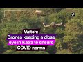 watch drones keeping a close eye in katra to ensure covid norms