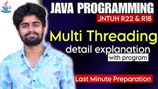 Multi threading in Java with an example | Java programming Jntuh | Btech classes Java | codingfataka