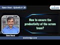 How to Ensure the Productivity of the Scrum Team?