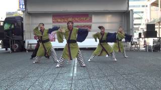 YOSAKOIぶち楽市民祭2013（みずほ銀行前銀座西会場）　肥後荒尾さのよい踊り子隊