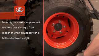 Tire Pressure Check- BX2380 Tractor: Know Your Kubota