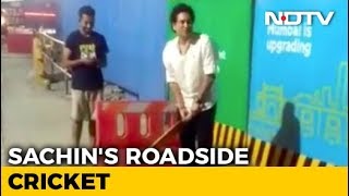 Watch: Sachin Tendulkar Plays Gully Cricket In Mumbai