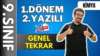 9.sınıf Kimya 1.Dönem 2.Yazılıya Hazırlık | GENEL TEKRAR  | 2024 - 2025 + 📂Ücretsiz PDF