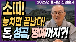 [2025년 을사년 소띠!] 놓치면 끝난다! 돈, 성공, 명예까지~ [운곡스님의 점찰이야기]