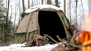 Building a Bark Wigwam