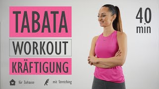 TABATA WORKOUT KRÄFTIGUNG ohne Springen / mit Stretching | Katja Seifried