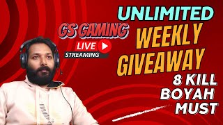 FREE FIRE LIVE GIVEAWAY CUSTOM WEEKLY DIMONDS FOR BOYAH BY GS GAMING #freefire #shorts #video