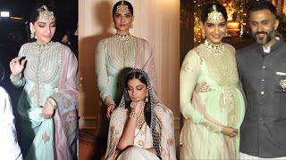 Pregnant Sonam Kapoor Flaunting Her Baby Bump at Sister Rhea Kapoor Wedding With Anil Kapoor