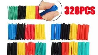 328 Pcs. Heat Shrink Shrinkable Wire Wrap Assortment Sleeves Tubing Cable