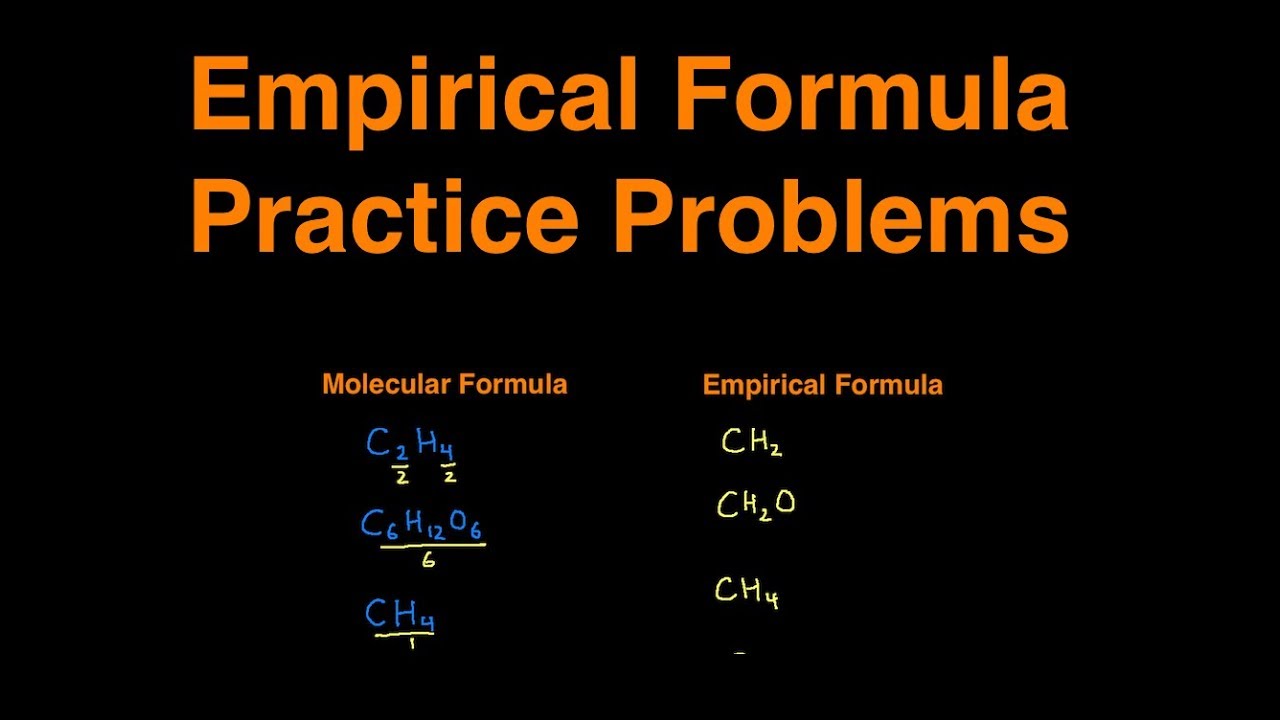 Empirical Formula Practice Problems, Examples, Practice Questions - YouTube