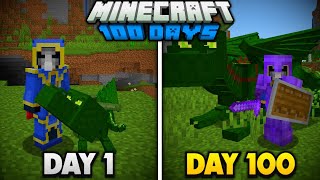 I Survived 100 Days of Hardcore Minecraft With DRAGONS... Here's What Happened