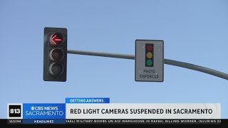Red light cameras suspended in Sacramento