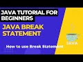 Break Statement  in Java