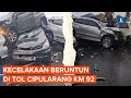 Kecelakaan Beruntun di Tol Cipularang KM 92, Mobil-mobil Bertumpuk