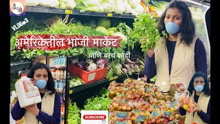 अमेरिकेतील भाजी मार्केट आणि बरंच काही | Grocery Shopping in America | Woodmans tour | VLOG3