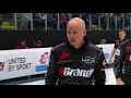 kevin koe in off curling shot for two points