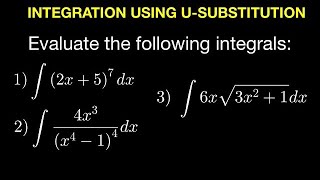 Integration of  Algebraic  Functions Using u-Substitution Part 1