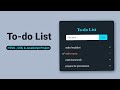 Build a Modern To-Do List App 🚜 | HTML/CSS/JS Tutorial (2025) | mzcode01 #css #coding #javascript