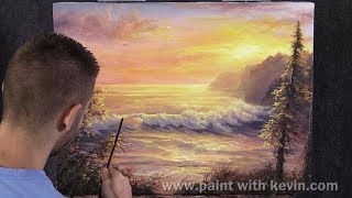 *NEW* Sunset Seascape | Paint with Kevin ®