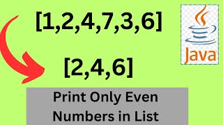 Java Interview Questions | Print Only Even/Odd Numbers From List | Streams In Java