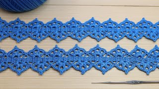 Ажурное ЛЕНТОЧНОЕ КРУЖЕВО простое в вязании крючком МАСТЕР-КЛАСС Easy to crochet lace ribbon