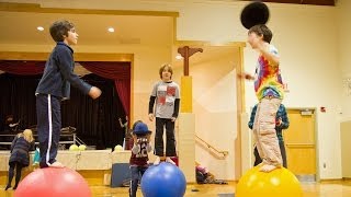 Behind the scenes of a 4th grade circus