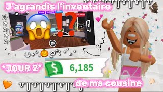 J’agrandis l’inventaire de ma cousine⚡️🌈 *JOUR 2* (pauvre a riche) || Peachy Play