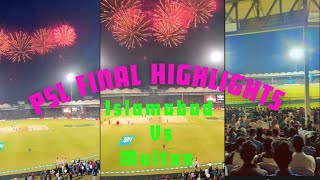 PSl final 2024 full highlights ❤️😍 Islamabad United vs Multan sultan 😍!! ImranAliVlogs