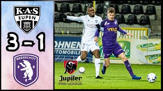 KAS Eupen 3 - 1 K Beerschot VA | Samenvatting | Jupiler Pro League