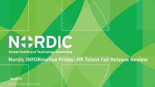 Nordic INFORmative Friday:  HR Talent Fall Release Review