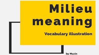 Meaning of 'Milieu'