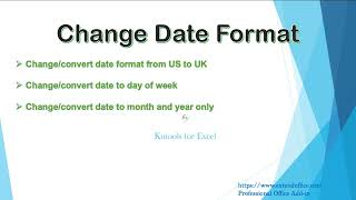 How To Convert Date To Different Or Specific Format In Excel?